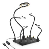 PCB Circuit Board Holder with 3X LED Magnifying Lamp