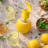 MATERIOL 2-in-1 Mini Citrus Juicer – Mess-Free, Seed-Free, Effortless Squeeze Lemon & Orange Press for Everyday Kitchen Use