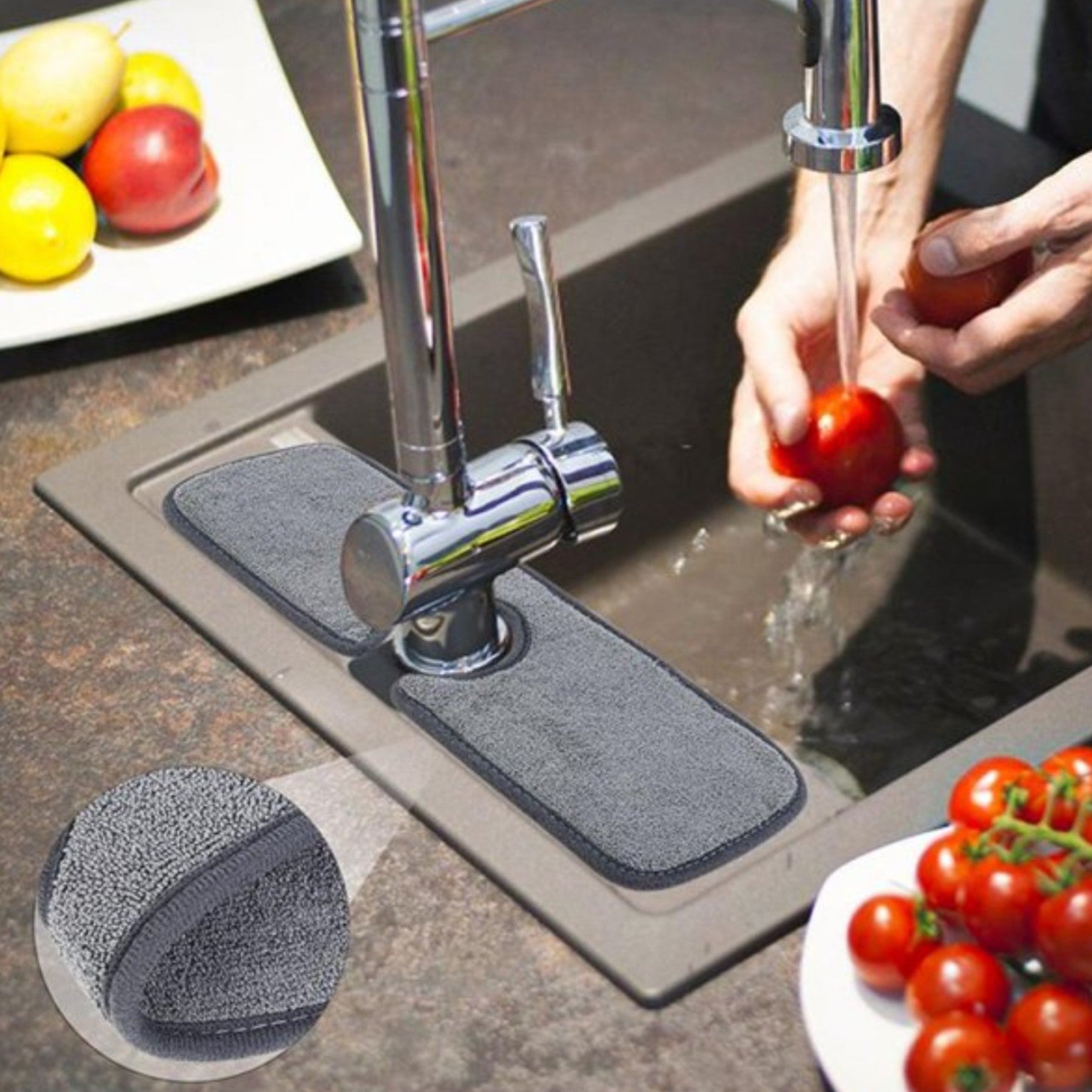 Faucet Splash Absorbent Microfiber Mat