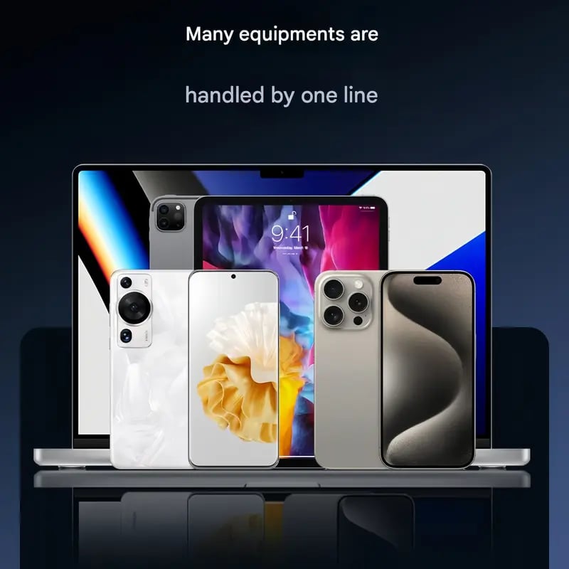 كابل شحن وحامل غير مرئي من ماتيريول 2 في 1 - سلك شحن سريع 240 واط مع حامل هاتف مدمج (عرض خاص)