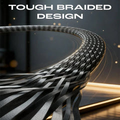 كابل شحن وحامل غير مرئي من ماتيريول 2 في 1 - سلك شحن سريع 240 واط مع حامل هاتف مدمج (عرض خاص)