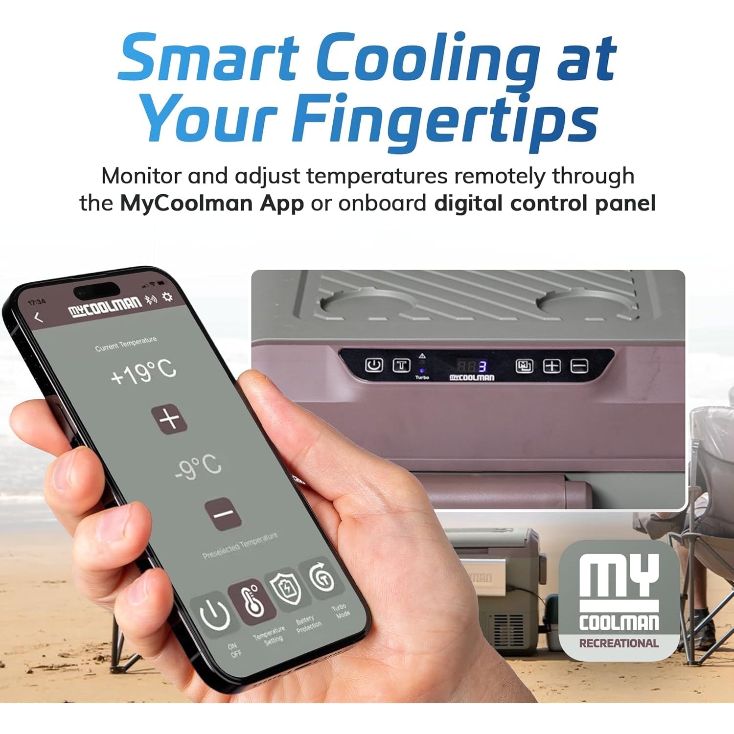 myCOOLMAN 43L Recreational Series Portable Fridge Freezer