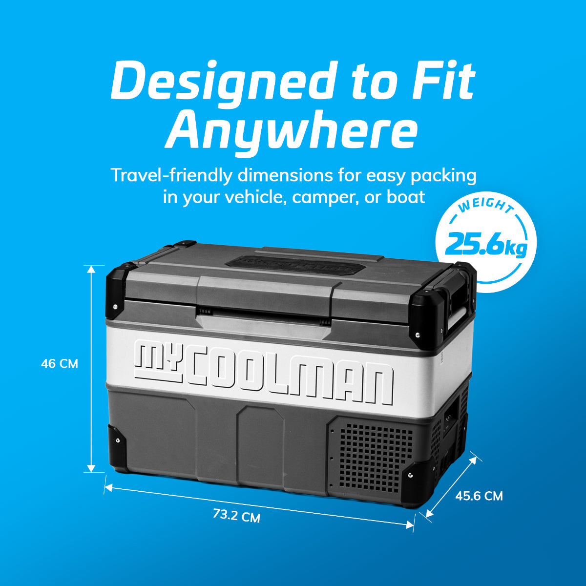 myCOOLMAN 53L "The Explorer" Dual Zone Portable Fridge Freezer