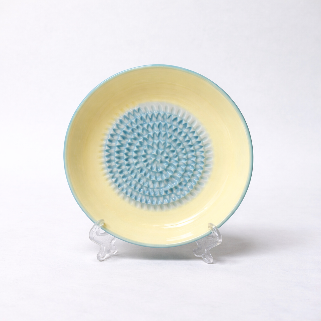 MATERIOL Handmade Ceramic Ginger & Garlic Grater – Fine Grinder for Fruits, Spices & Fresh Flavor (Backup)