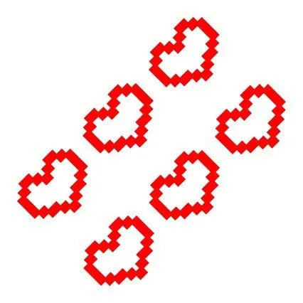 Mosaic Heart-shaped Pixel Heart-shaped