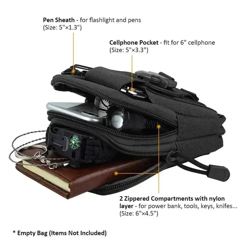 Outdoor Men Waist Pack Bag Pouch Waterproof