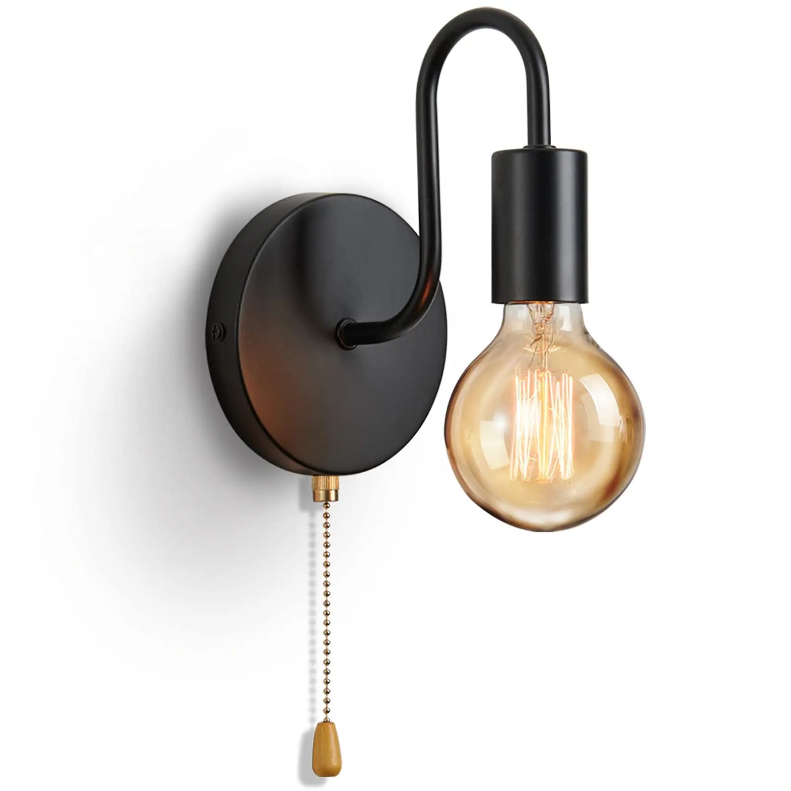 Wall Lamp Iron Black