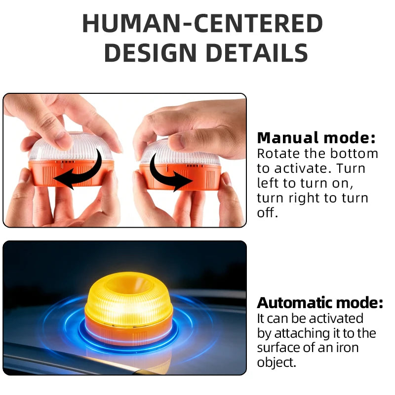 V16 Dual-Mode Magnetic Warning Light