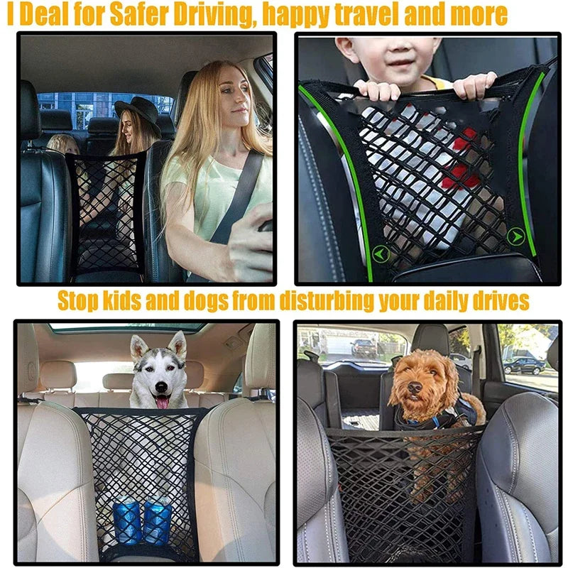 Car Storage Net Bag Between Seats Car