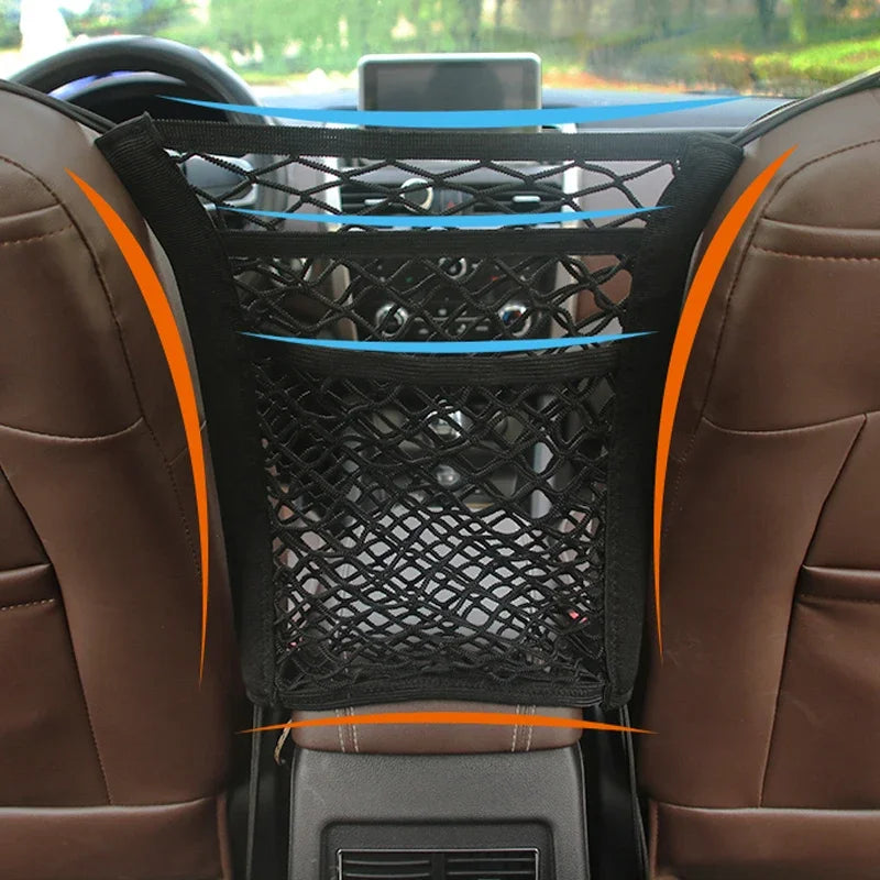 Car Storage Net Bag Between Seats Car