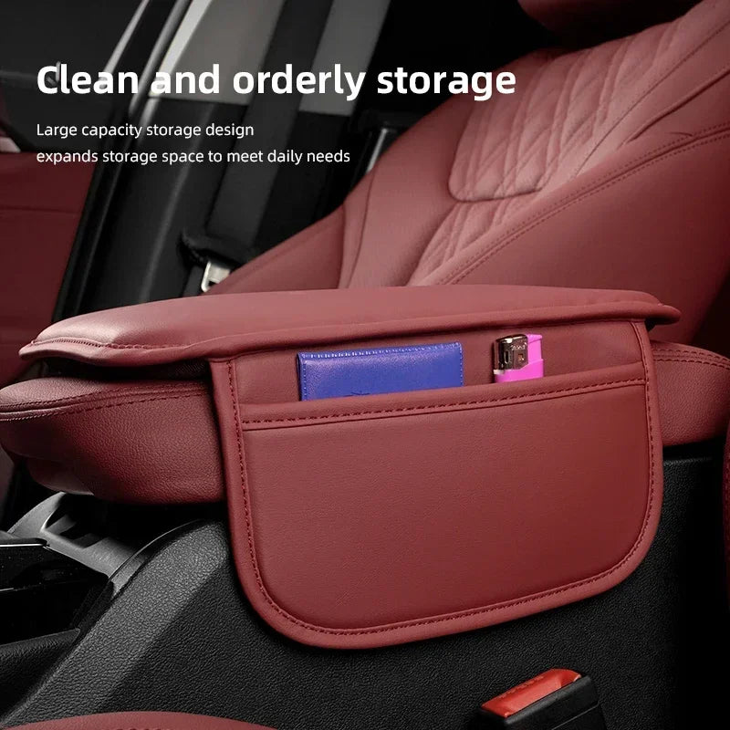 Car Armrest Box Pad Leather