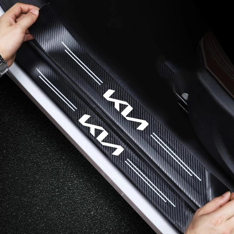 Car door panel protective stickers carbon fiber