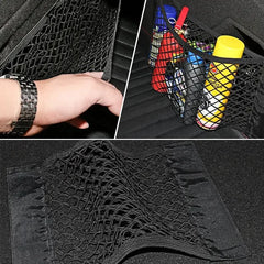 Car Storage Bag Double Mesh Trunk Storage Net,