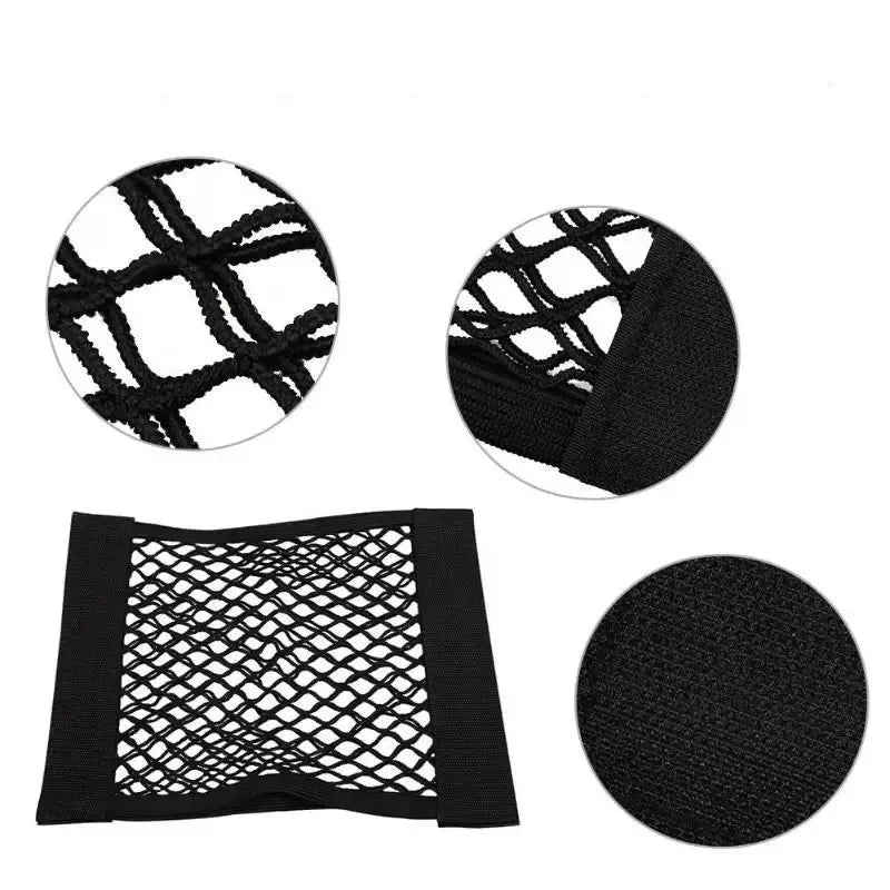Car Storage Bag Double Mesh Trunk Storage Net,