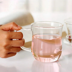 فنجان ماء زجاجي مقاوم للحرارة