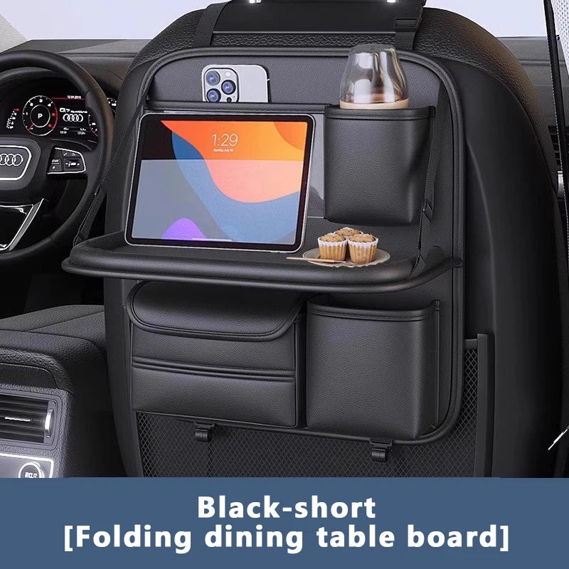Car Seat Back Organizer Foldable Table Tray Tablet Holder Tissue Box Car Accessories