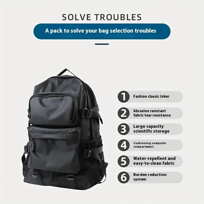 Travel Backpack with Shoe Box and Luggage Strap