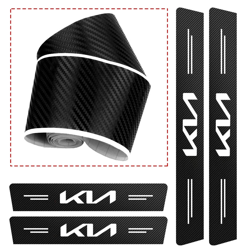 Car door panel protective stickers carbon fiber