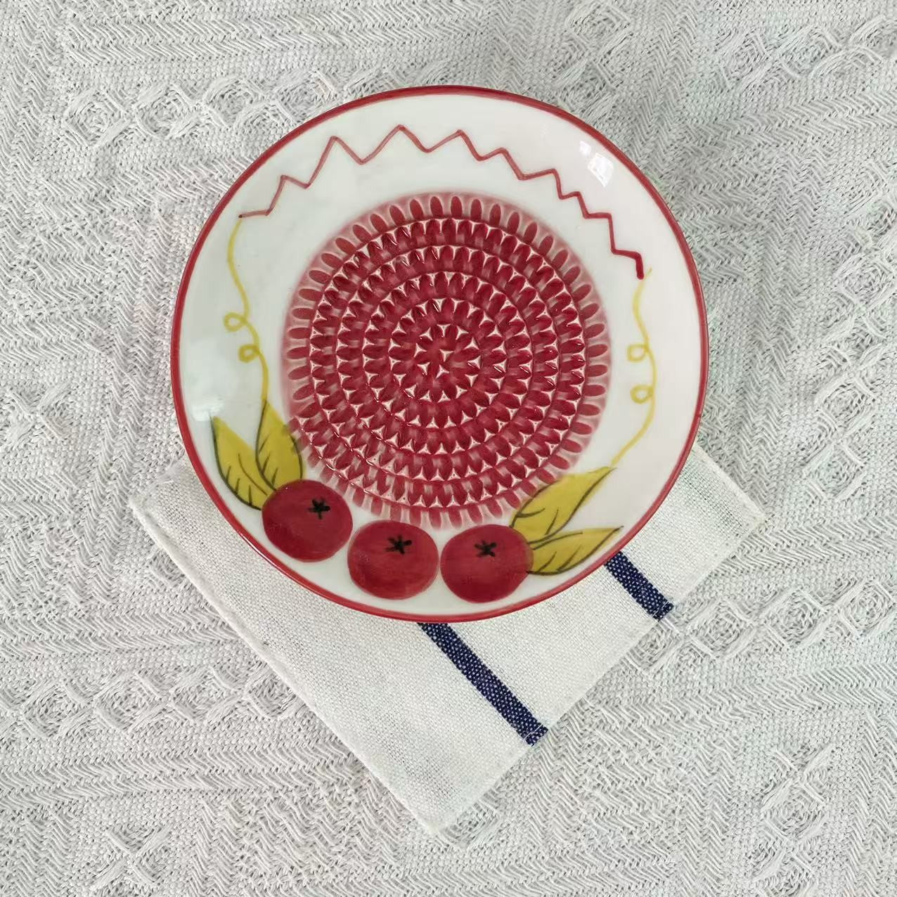 MATERIOL Handmade Ceramic Ginger & Garlic Grater – Fine Grinder for Fruits, Spices & Fresh Flavor (Backup)