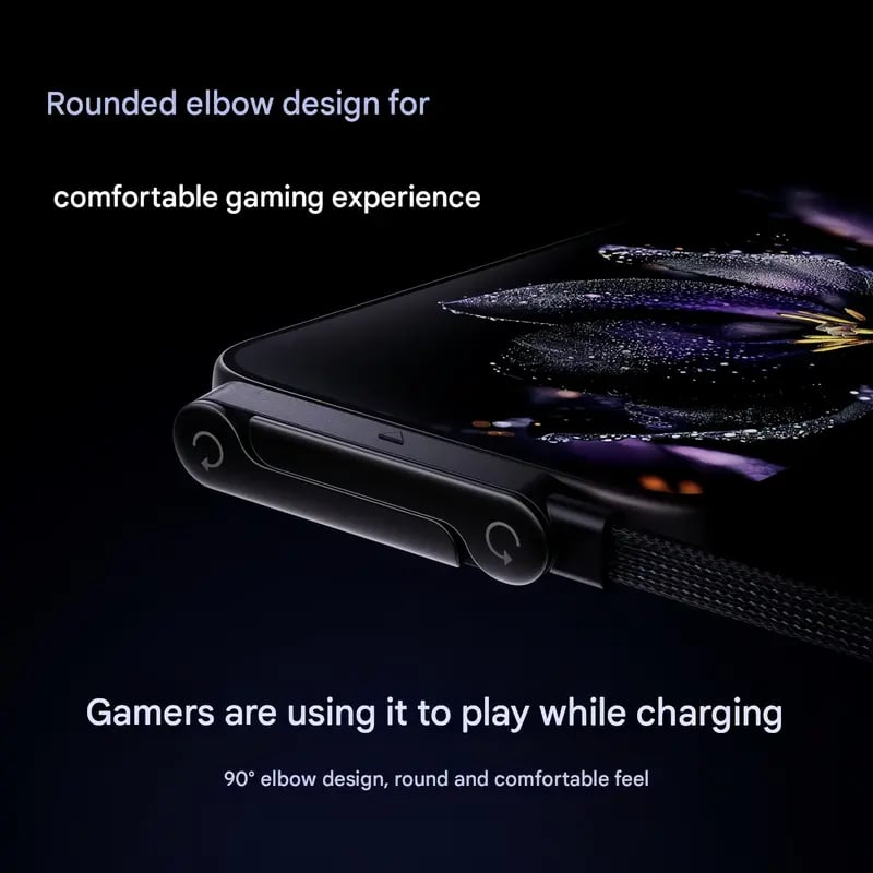 كابل شحن وحامل غير مرئي من ماتيريول 2 في 1 - سلك شحن سريع 240 واط مع حامل هاتف مدمج (عرض خاص)