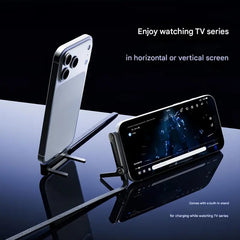 كابل شحن وحامل غير مرئي من ماتيريول 2 في 1 - سلك شحن سريع 240 واط مع حامل هاتف مدمج (عرض خاص)