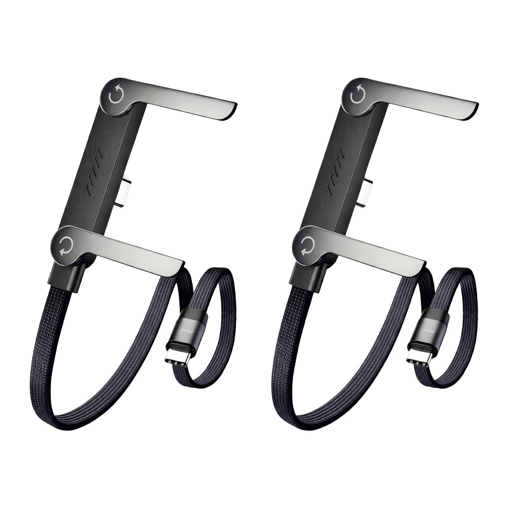 كابل شحن وحامل غير مرئي من ماتيريول 2 في 1 - سلك شحن سريع 240 واط مع حامل هاتف مدمج (عرض خاص)